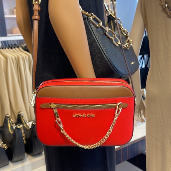 MICHAEL KORS 
Jet Set Item Large EW Zip Chain XBody Saffiano Leather Crossbody - Picture 2 of 16